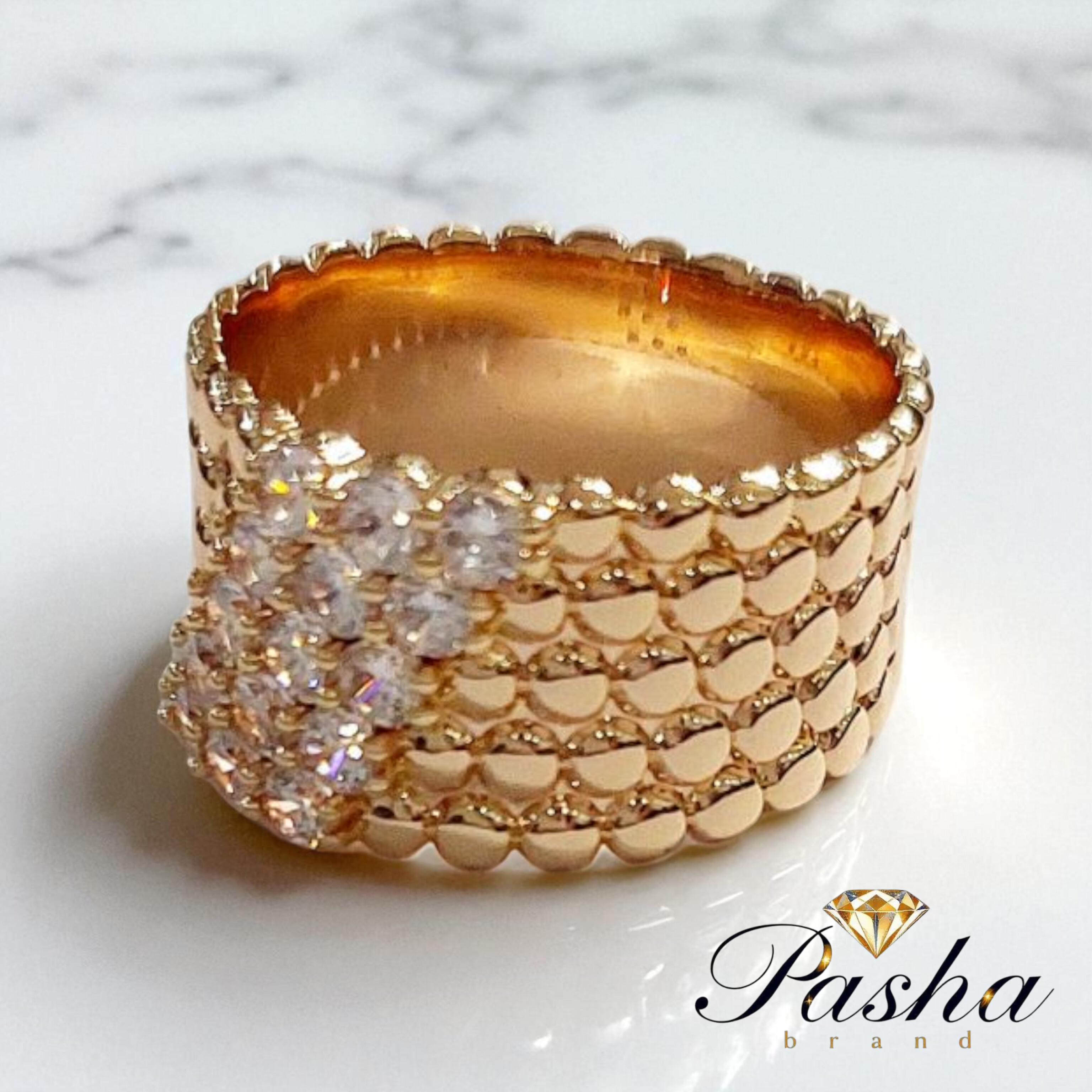 انگشتر شیک زنانه طرح طلا